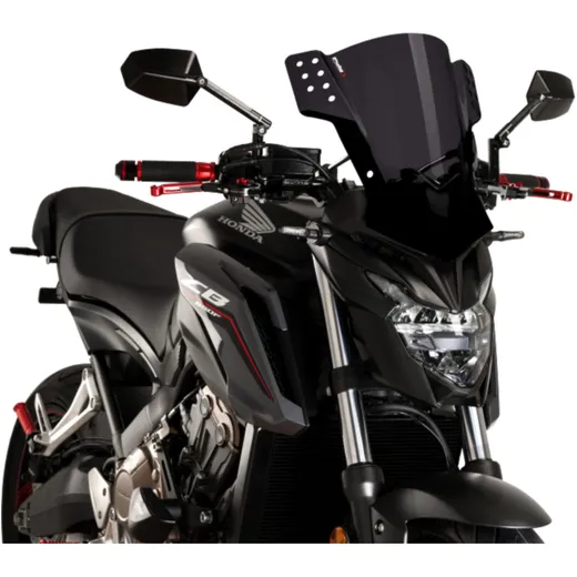 Screen PUIG rafale dark for: Kawasaki Z, W, ER - 6N, Honda CB,
