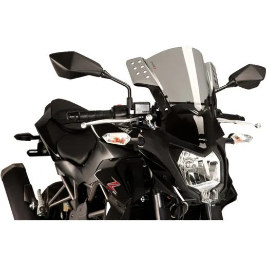 Screen PUIG rafale smoke grey for: Kawasaki Z, W, ER - 6N, Hond