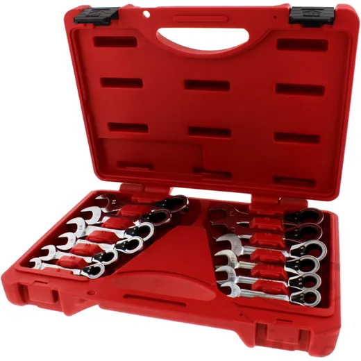 12-Piece Short Ratchet Wrench Set with Switch Function