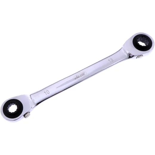 Double Ratchet Ring Wrench 4 in 1 for Motorcycles 10 13 17 19 mm