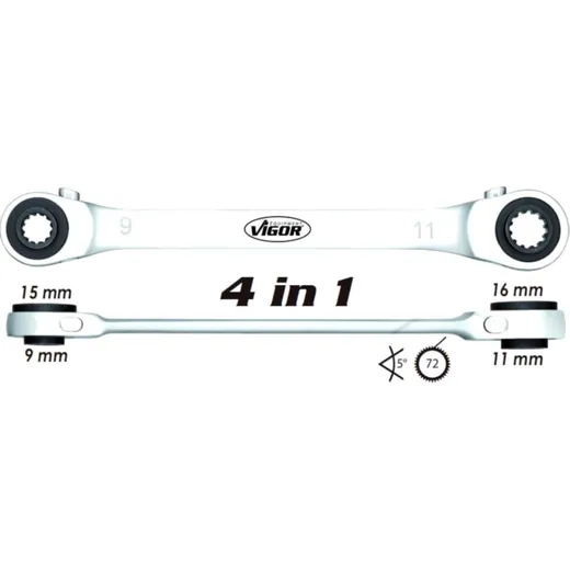 Double ratchet ring spanner
