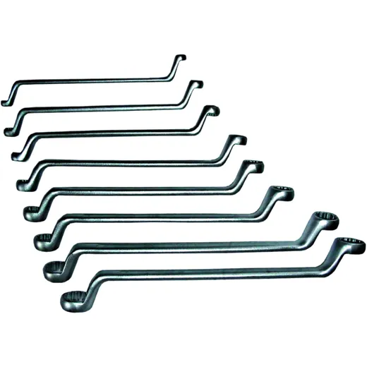 DOUBLE RING SPANNER SET JMP 8 PIECES 6-22MM CRANKED