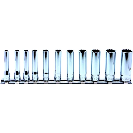 1/4 12KT Socket Kit 12 Piece 50mm Long for Bikers