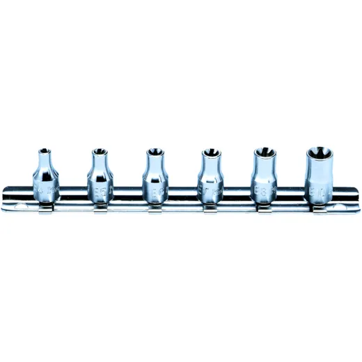 Stecknuss Satz 1/4 E-Torx für Außen-TORX®-Schrauben, 6-teilig