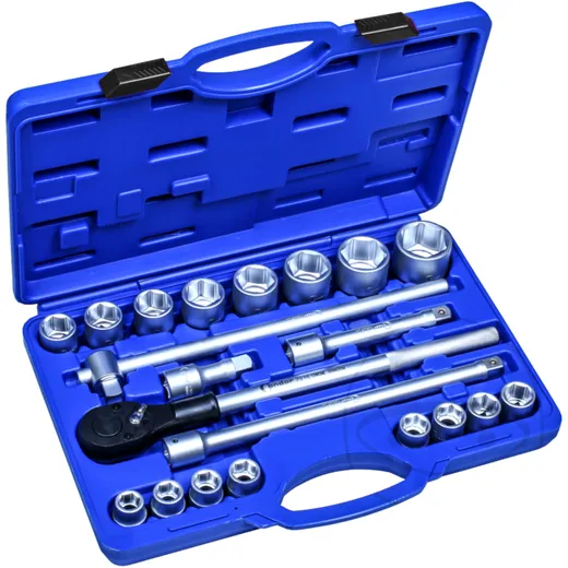 3/4 Socket Wrench Kit for Motorcycle 21 Piece 19-50 mm