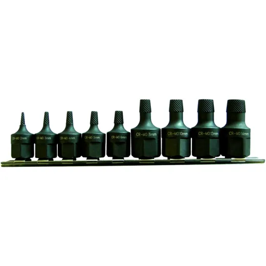 9-Piece Bolt Extractor Set 2-14 mm