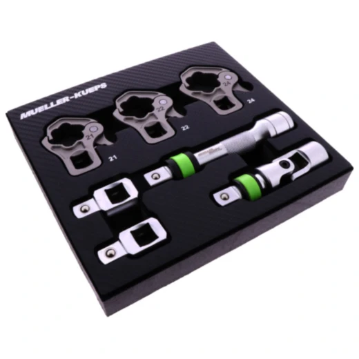 Sensor and Line Wrench Set for Diesel Engines 7-Piece 21/22/24