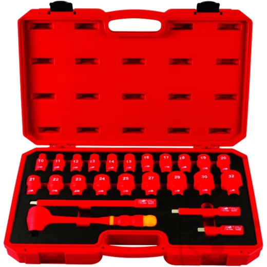 Insulated Socket Wrench Kit 1/2" 24 Piece for Electric Vehicles