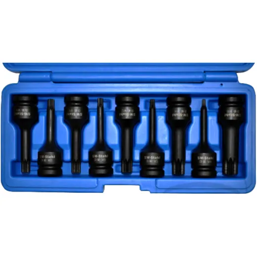 Impact Socket Set XZN 1/2" 75 mm 9 Piece M4-M16