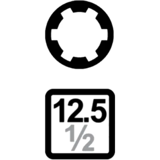 Impact Socket Set RIBE 1/2" 75 mm M5-M14_0