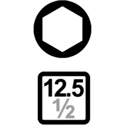 1/2" Hex Socket 17mm Length 75mm_0
