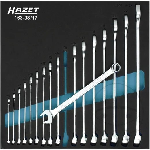 HAZET 17-Piece Combination Spanner Set in Insert Tray