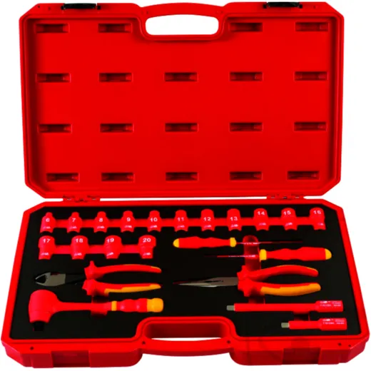 Isolierter Werkzeug Satz 3/8" - 22tlg. für elektrische Fahrzeuge