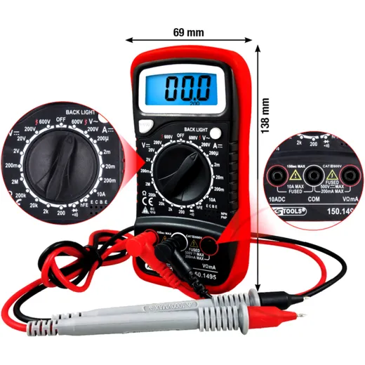Digital Multimeter for Automotive and Heavy-Duty Electrical Use