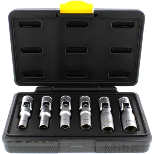 Joint Socket Wrench Set 3/8 for Glow Plugs 6 Piece 8-16 mm_0