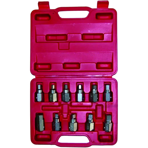 11-Piece Oil Drain Plug Tool Kit for Cars