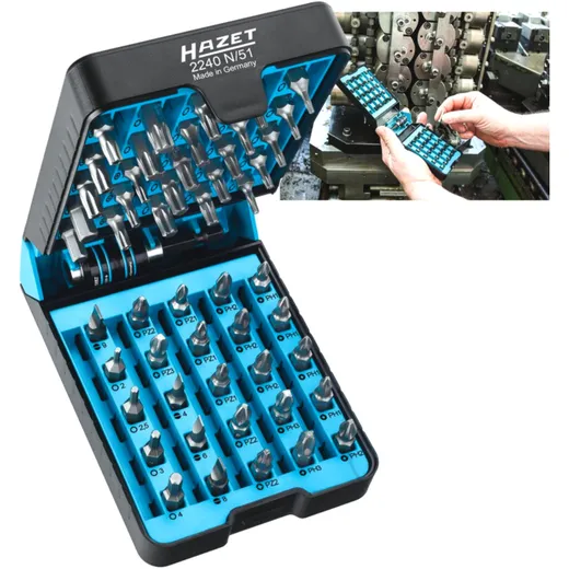 HAZET 51-teiliges Bit Set mit Bithalter