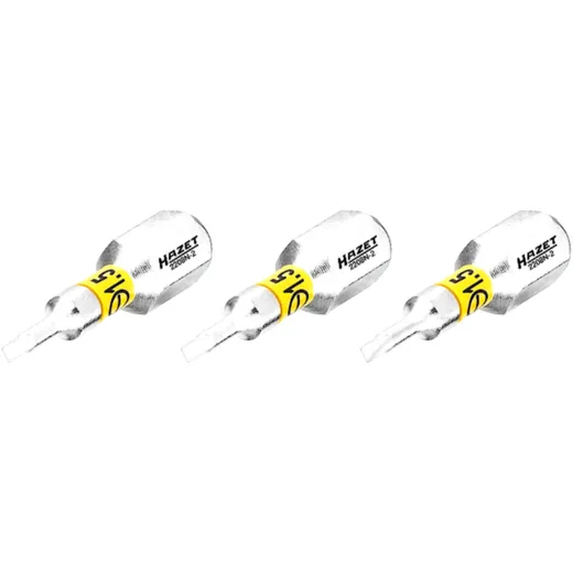 Hazet Bit 1/4 Zoll (6,3 mm) Schlitz Profil 0,4 x 1,5 mm - 3 Stück