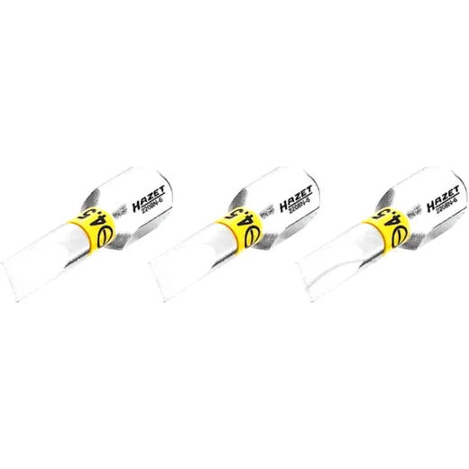 Hazet Slotted Bit 1/4 Inch (6.3 mm) for various models - 25 mm, 3-piece