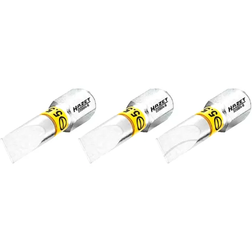 Hazet Slot Bit 5.5 mm for Motorcycles 1/4 Inch, 3 Piece, 25 mm