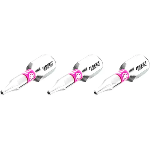 Hazet Bit Torx T7H 1/4" (6.3 mm) - 3 Piece for precise screw work