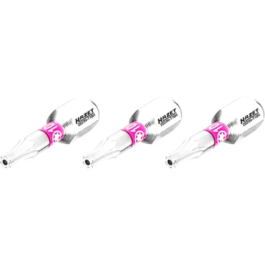 Hazet Bit Torx T10H 1/4 Zoll - 3-teilig für präzise Schraubverbindungen