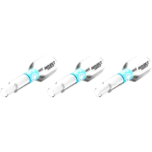 Hazet Innen-Sechskant Bit 3 mm, 1/4 Zoll (6,3 mm), 25 mm Länge, 3-teilig