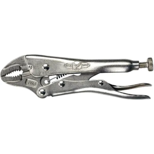 Gripzange mit gebogenen Backen und Drahtschneider 100 mm