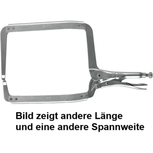 Locking Pliers C-Shape with 455 mm Length and 190 mm Jaw Opening