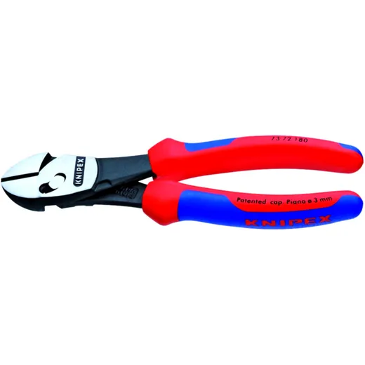 KNIPEX TwinForce Side Cutters 180 mm, polished with 2K grip