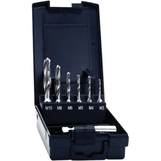 Combination Thread Drill Bit Set with Bit Holder M3-M10 for Motorcycles