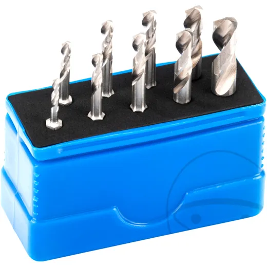 9-Piece Twist Drill Bit Set HSS-G M2