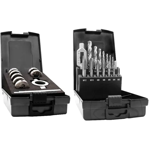 23-Piece Thread Cutting Tool Set HSS M3-M12 Internal + External
