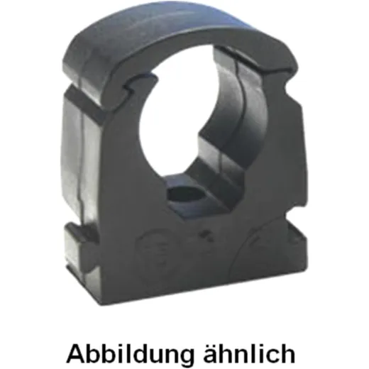 Rohrklemme für 18 mm Rohr schwarz