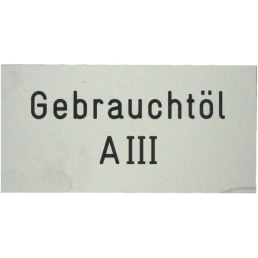 Schild GEBRAUCHToil AIII