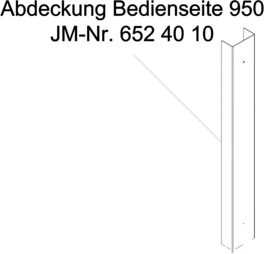 Abdeckung Bedienseite 950 mm für JMP Fox 4000 H