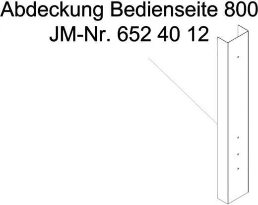 Abdeckung Bedienseite 800 mm für: JMP Fox 4000 H
