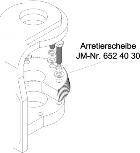 Arretierscheibe schwarz JMP für: Fox 4000 H fein ZAHN