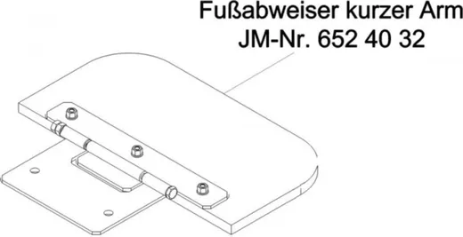 Fussabweiser kurzer Arm für: JMP Fox 4000 H