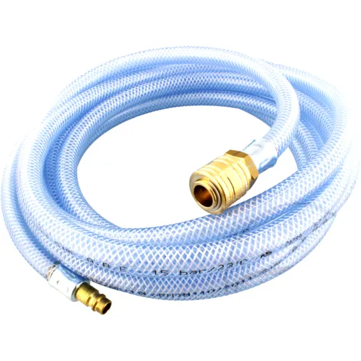 Air Hose WOVEN LW9 5 Meter with Brass Coupling + Nipple for Wor