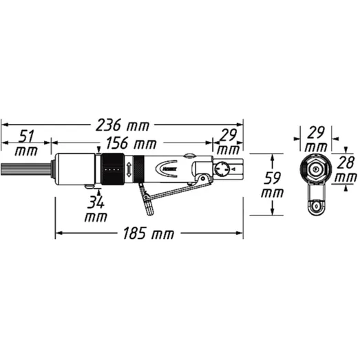 Hazet Mini Nadelentroster pneumatisch 13 Nadeln 1,3 mm_0