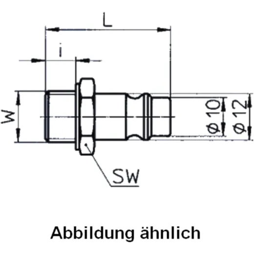 Steel Connecting Nipple AG 1/2 for Motorcycles