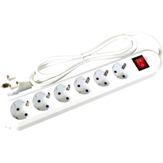Power Strip with Main Switch, 6-Outlet