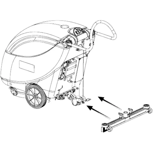Kompletter Saugfuß für Scrubtec 343 E/B