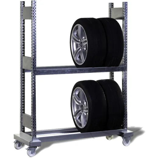 Wheel cart for 2 sets of tires 1267 x 400 x 1958