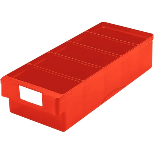 Red Plastic Box 400x152 mm for Small Parts