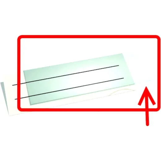 Transparent Adhesive Label 80 x 30 mm for Shelf Divider Clamp