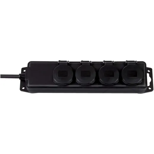 Steckdosenleiste 4-fach IP44 mit 2m Neopren-Kabel