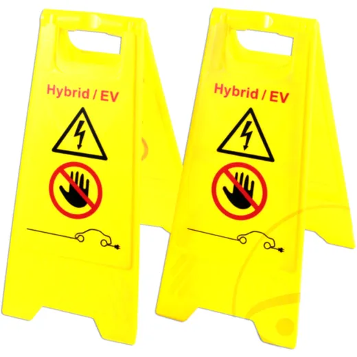 EV/Hybrid Warnschilder - 2-teiliges Set