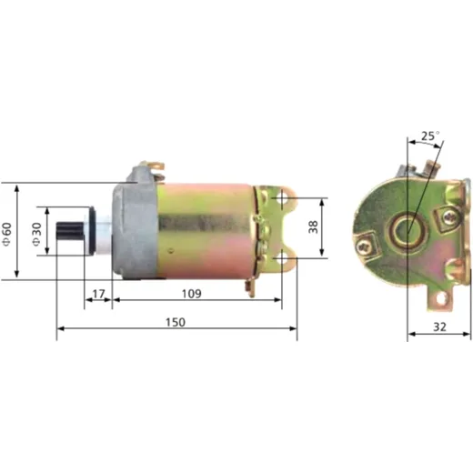 Starter motor JMP for: Aprilia Scarabeo, Leonardo, BMW C1_0